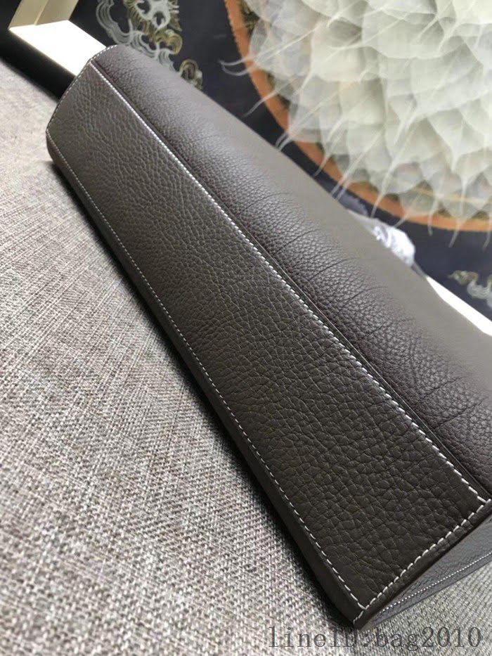 愛馬仕HERMES 男包 公事包 德國進口togo牛皮 頂級316純鋼五金 男士手提包  tdher1366